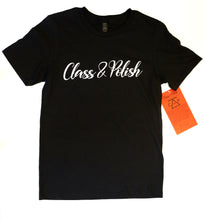 Load image into Gallery viewer, Class & Polish Signature Script Black T-Shirts