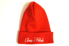 Load image into Gallery viewer, Class & Polish Signature Beanie - Cardinal Red (Side embroider)
