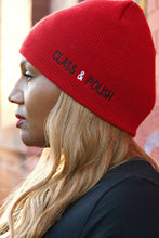 Load image into Gallery viewer, Class &amp; Polish Beanie - Cardinal Red (Side embroider)
