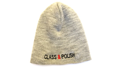 Class & Polish Beanie Heather Gray